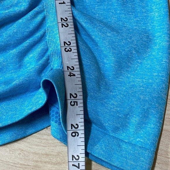 Athleta Tank Women's Sz M Fastest Track Racerback Seamless Blue Ruched #643266 - Picture 5 of 5